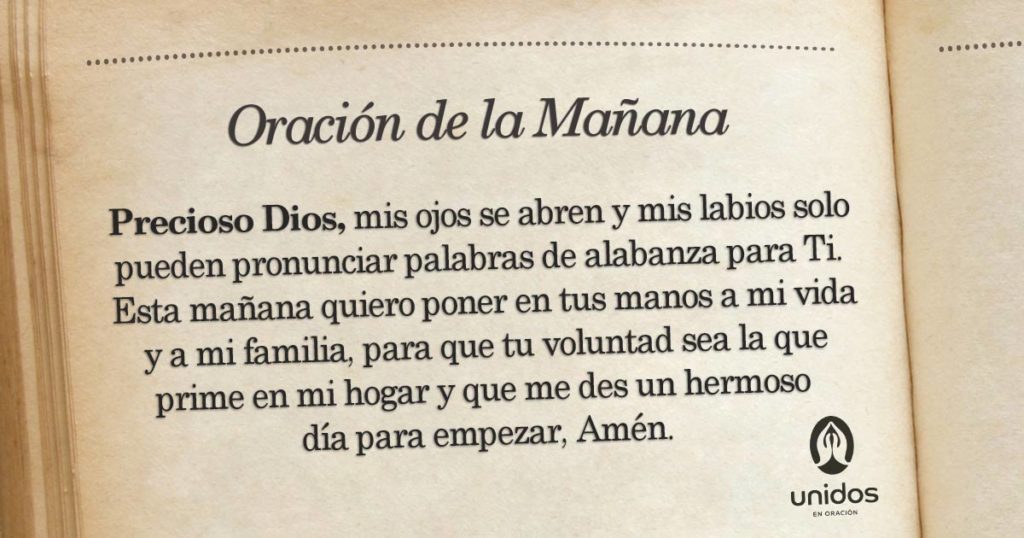 Oración de la mañana para el 14 de Julio