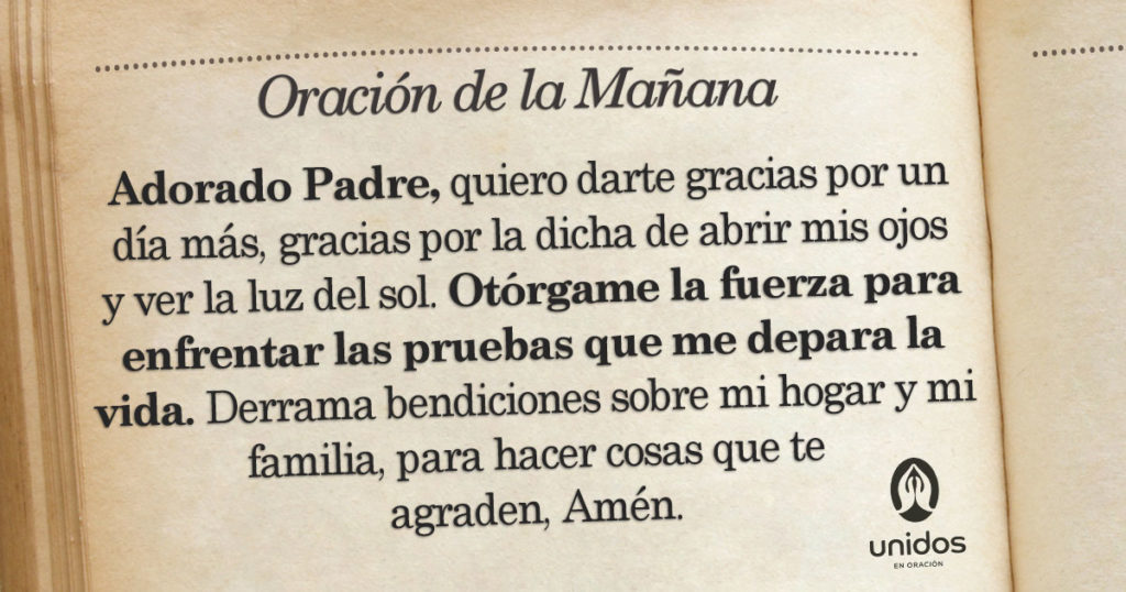 Oración de la mañana para el 14 de Agosto