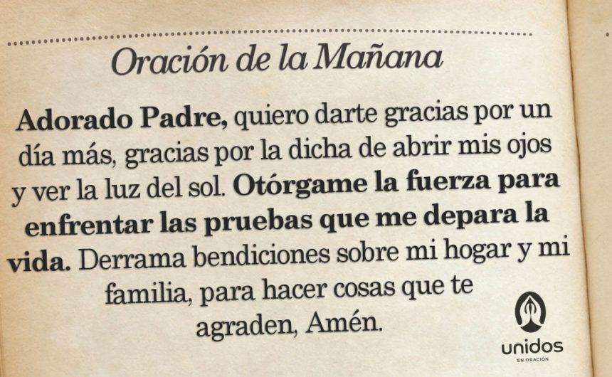 Oración de la mañana para el 14 de Agosto