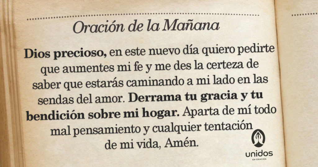 Oración de la mañana para el 15 de Agosto