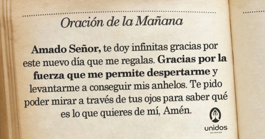 Oración de la mañana para el 16 de Agosto