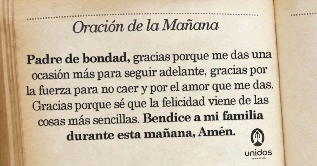 Oración de la mañana para el 17 de Agosto
