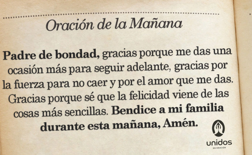 Oración de la mañana para el 17 de Agosto