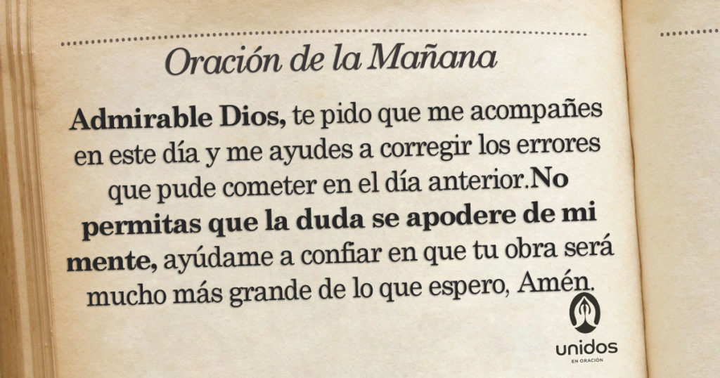 Oración de la mañana para el 19 de Agosto
