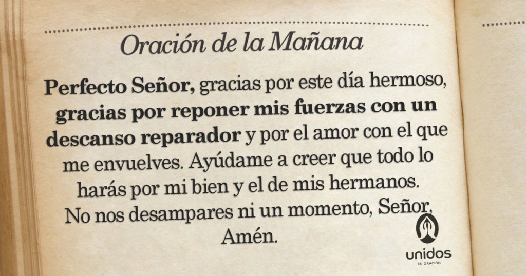 Oración de la mañana para el 22 de Agosto