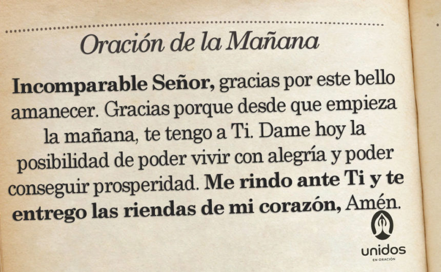 Oración de la mañana para el 24 de Agosto