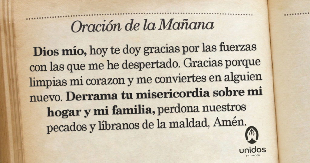 Oración de la mañana para el 30 de Agosto