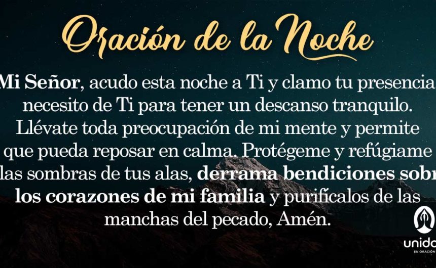 Oración de la noche para el 2 de Agosto