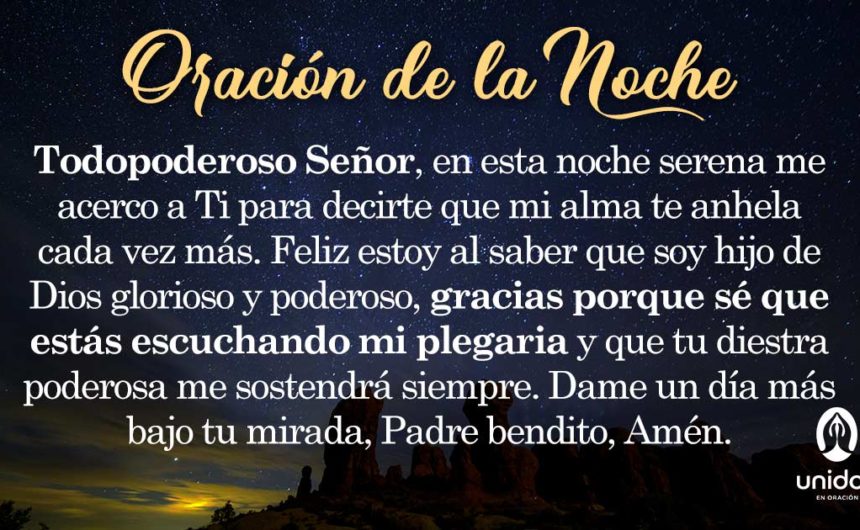 Oración de la noche para el 5 de Agosto