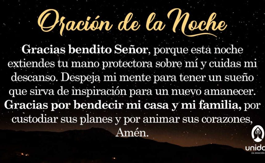 Oración de la noche para el 6 de Agosto