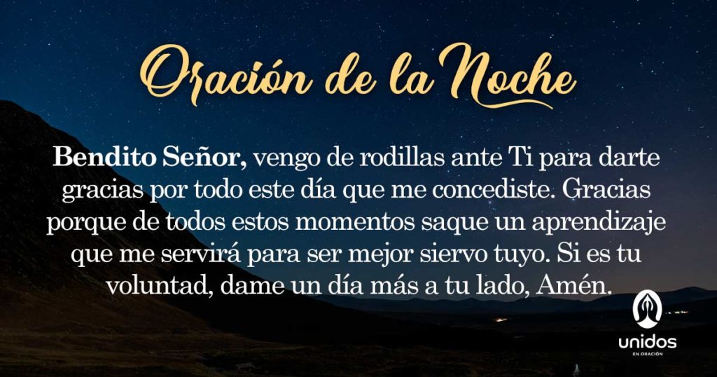 Oración de la noche para el 08 de Marzo