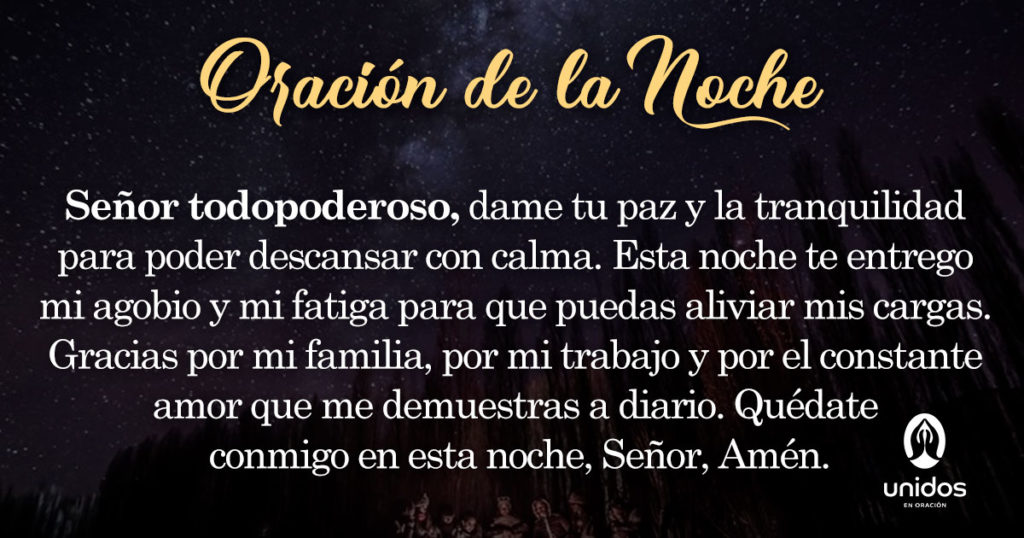 Oración de la noche para el 08 de Julio