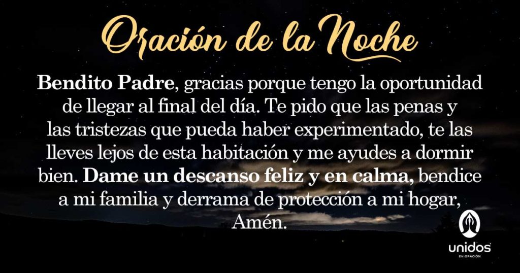 Oración de la noche para el 8 de Agosto