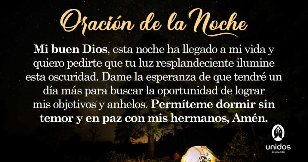 Oración de la noche para el 12 de Agosto