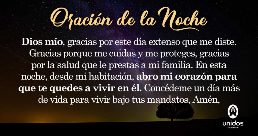 Oración de la noche para el 15 de Agosto