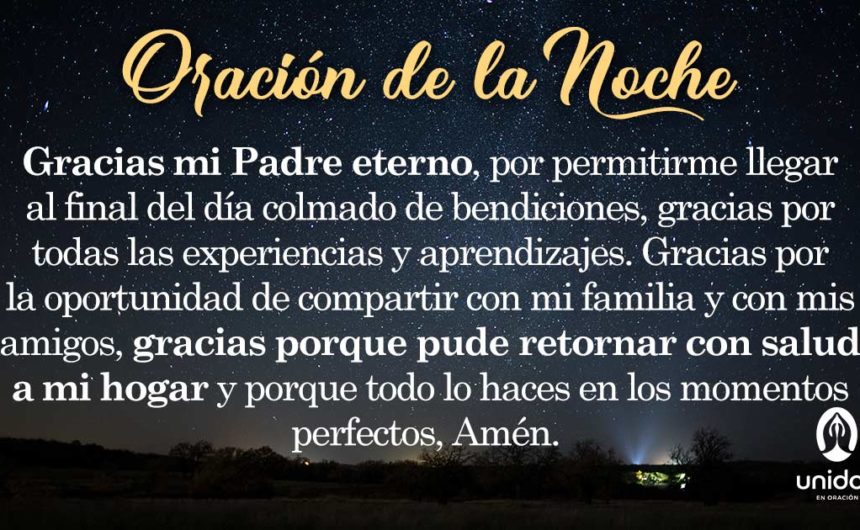 Oración de la noche para el 16 de Agosto