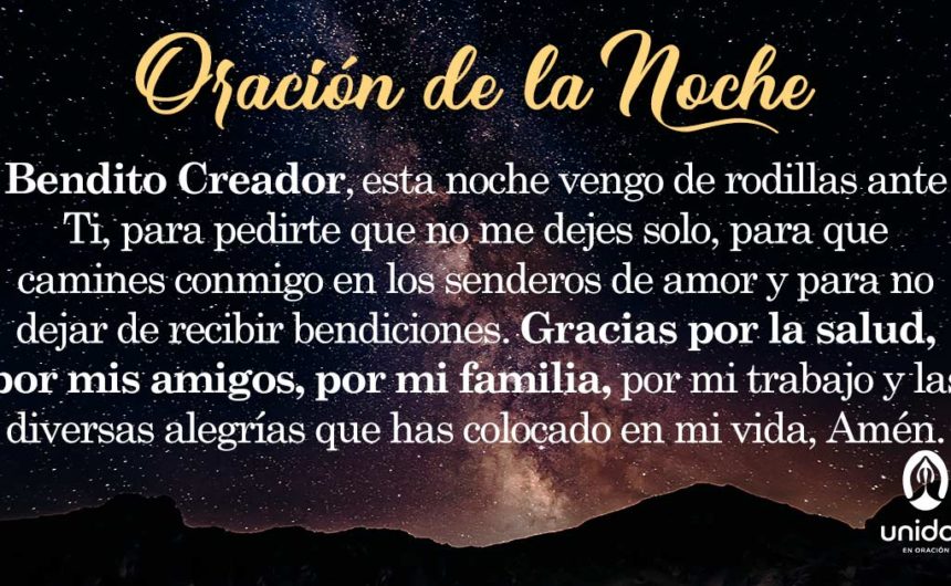 Oración de la noche para el 18 de Agosto