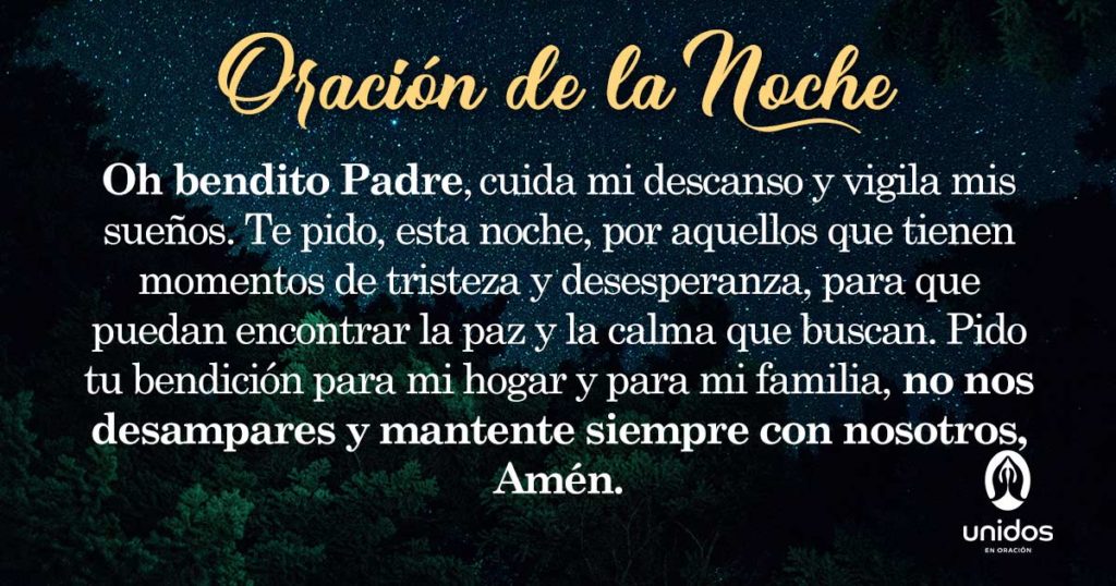 Oración de la noche para el 21 de Agosto
