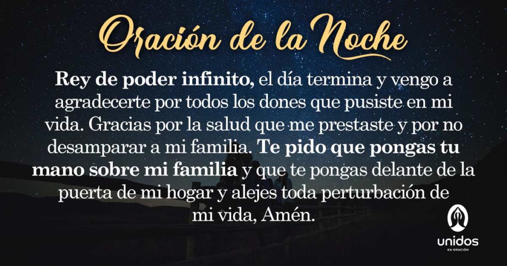 Oración de la noche para el 23 de Agosto