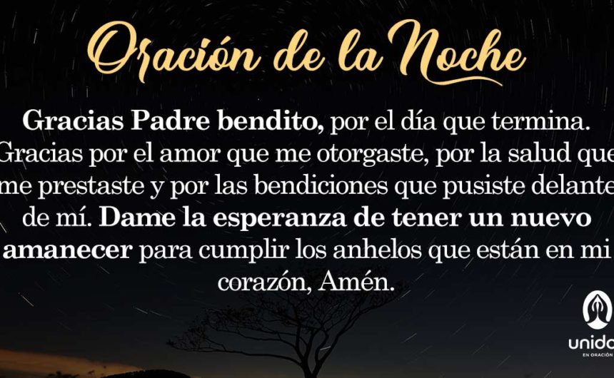 Oración de la noche para el 25 de Agosto