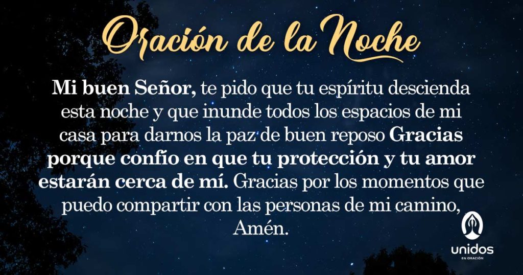 Oración de la noche para el 26 de Agosto