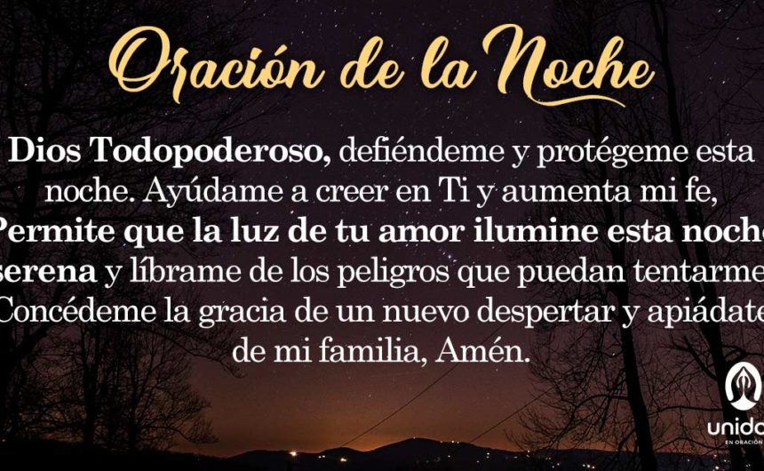 Oración de la noche para el 28 de Agosto