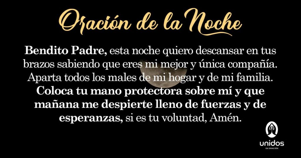 Oración de la noche para el 30 de Agosto