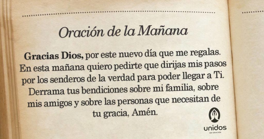Oración de la mañana para el 2 de Septiembre