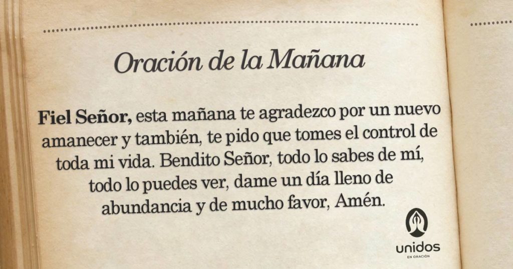 Oración de la mañana para el 03 de Septiembre