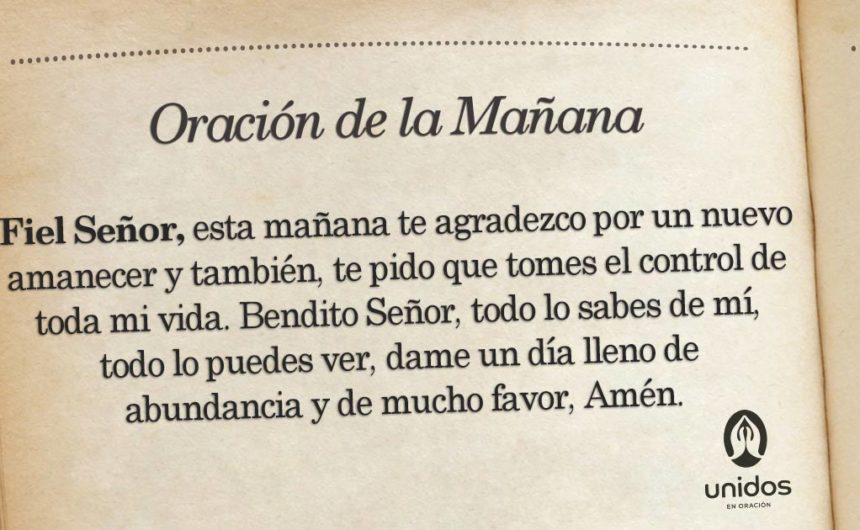 Oración de la mañana para el 03 de Septiembre