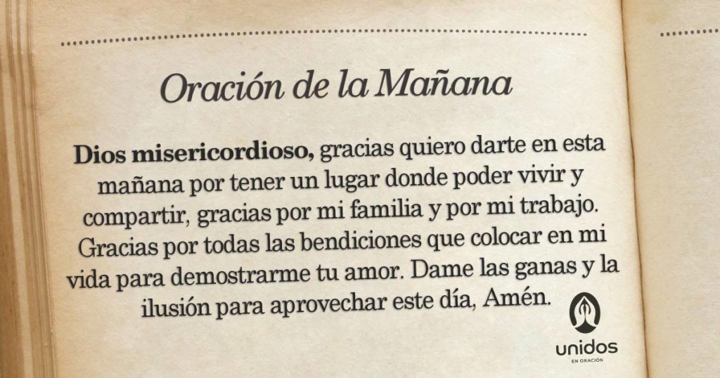 Oración de la mañana para el 04 de Junio