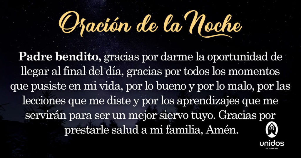 Oración de la noche para el 04 de Septiembre