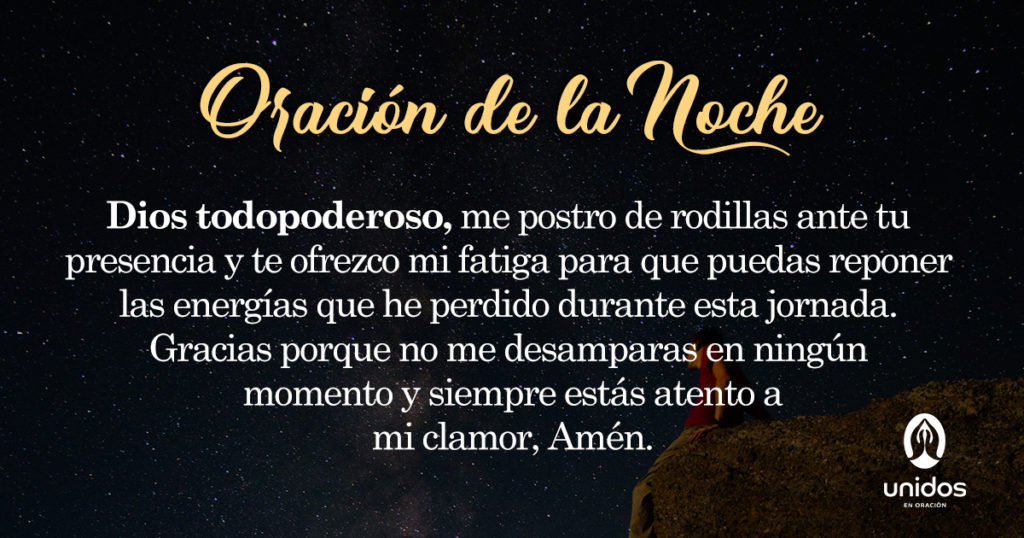 Oración de la noche para el 4 de Mayo
