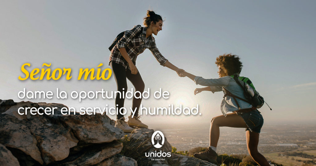 Oración para crecer en servicio y humildad