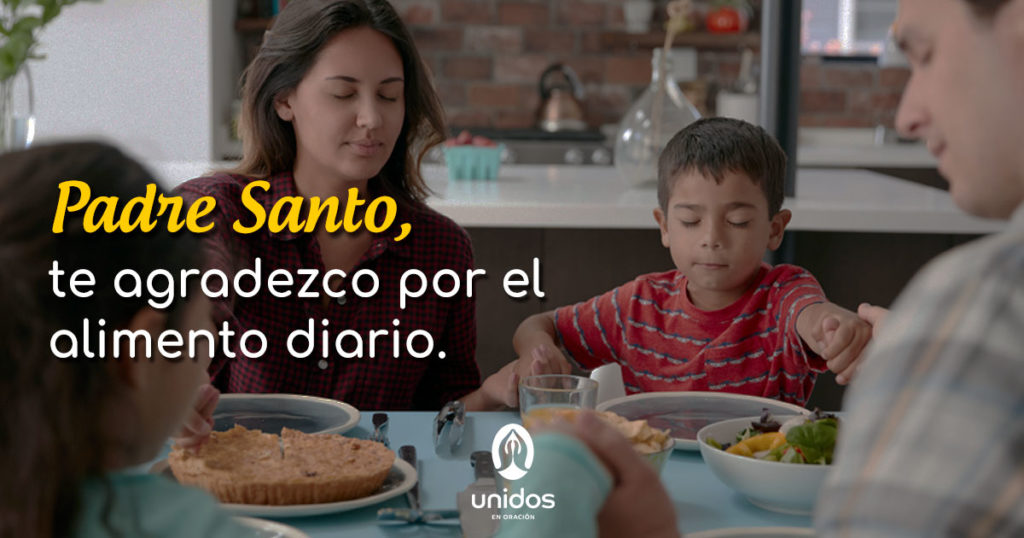 Oración de agradecimiento por el alimento diario