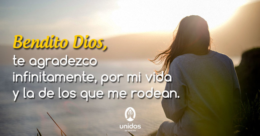 Oración para dar gracias a Dios por la vida