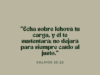 «Echa sobre Jehová tu carga, y él te sustentará; no dejará para siempre caído al justo.»